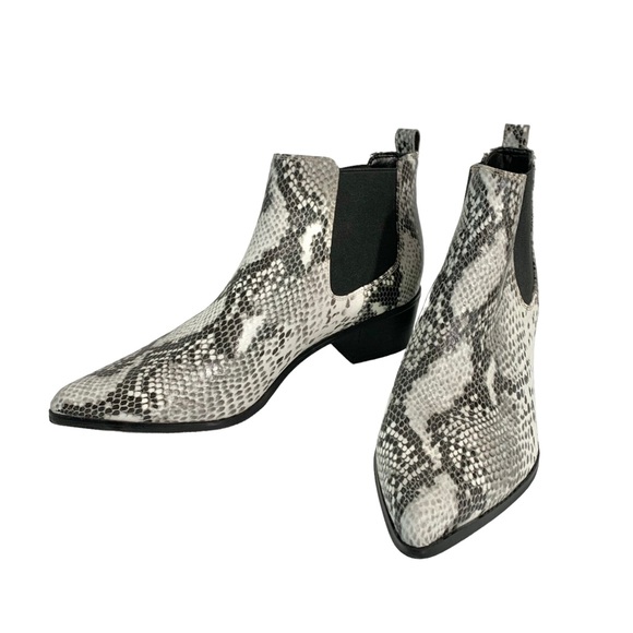 BLONDO Elvira Waterproof Leather Snakeskin Cowgirl Bootie Sz 11 - Picture 1 of 13